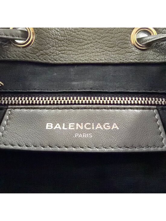 Balenciaga Motocross Leather Gray Backpack Silver